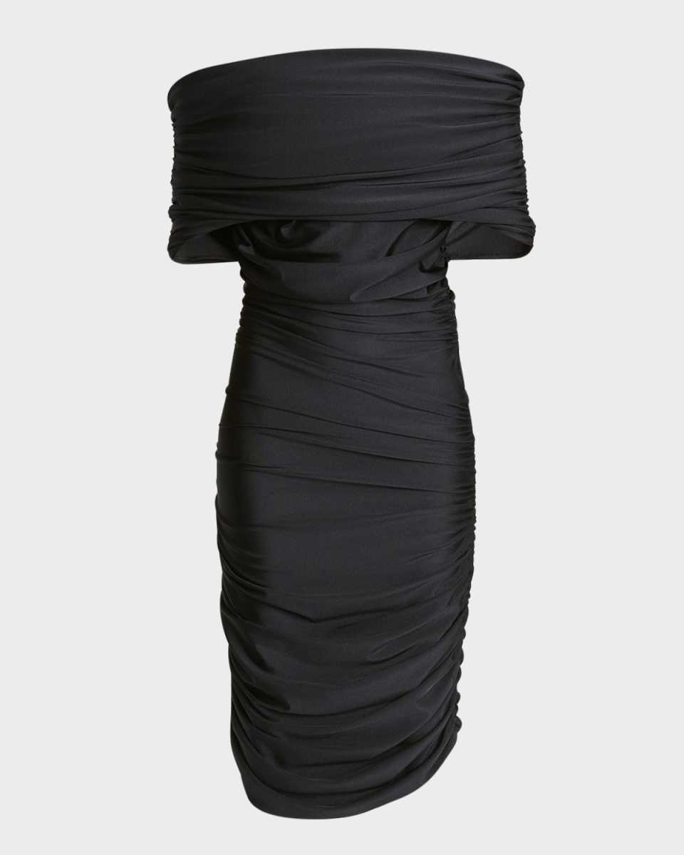 Ruched Off-The-Shoulder Dress